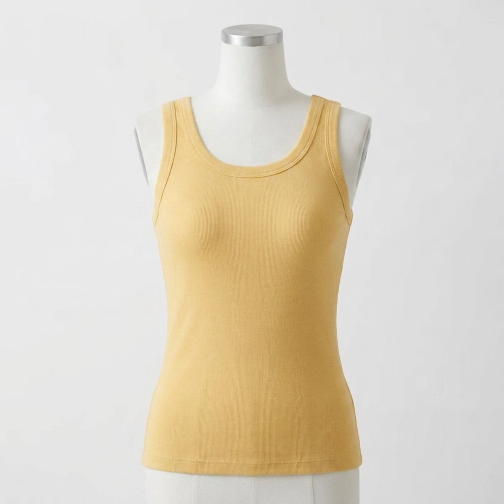 Lyn's Ribbed Cotton Built-in Bra Tank