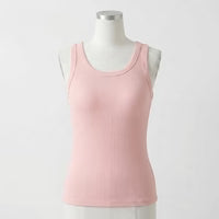 Lyn's Ribbed Cotton Built-in Bra Tank
