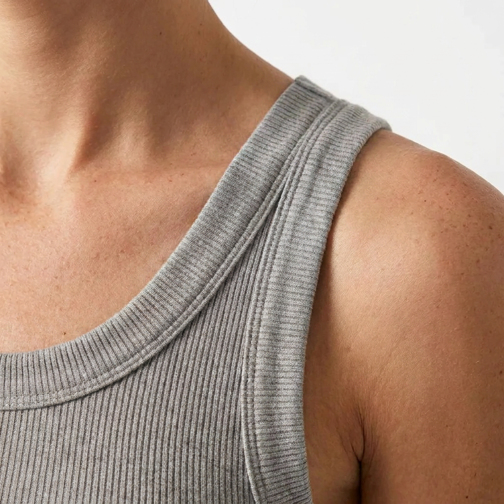 Lyn's Ribbed Cotton Built-in Bra Tank