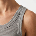Lyn's Ribbed Cotton Built-in Bra Tank